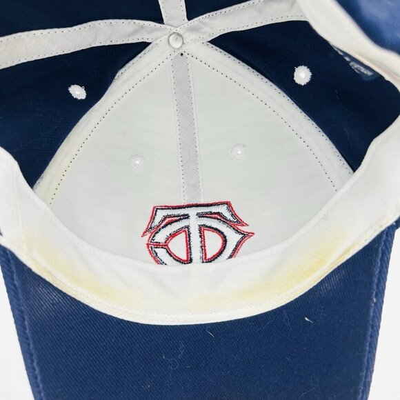 Minnesota Twins Hat Cap Mens One Size Blue TC Logo MLB Genuine Baseball - Picture 10 of 10